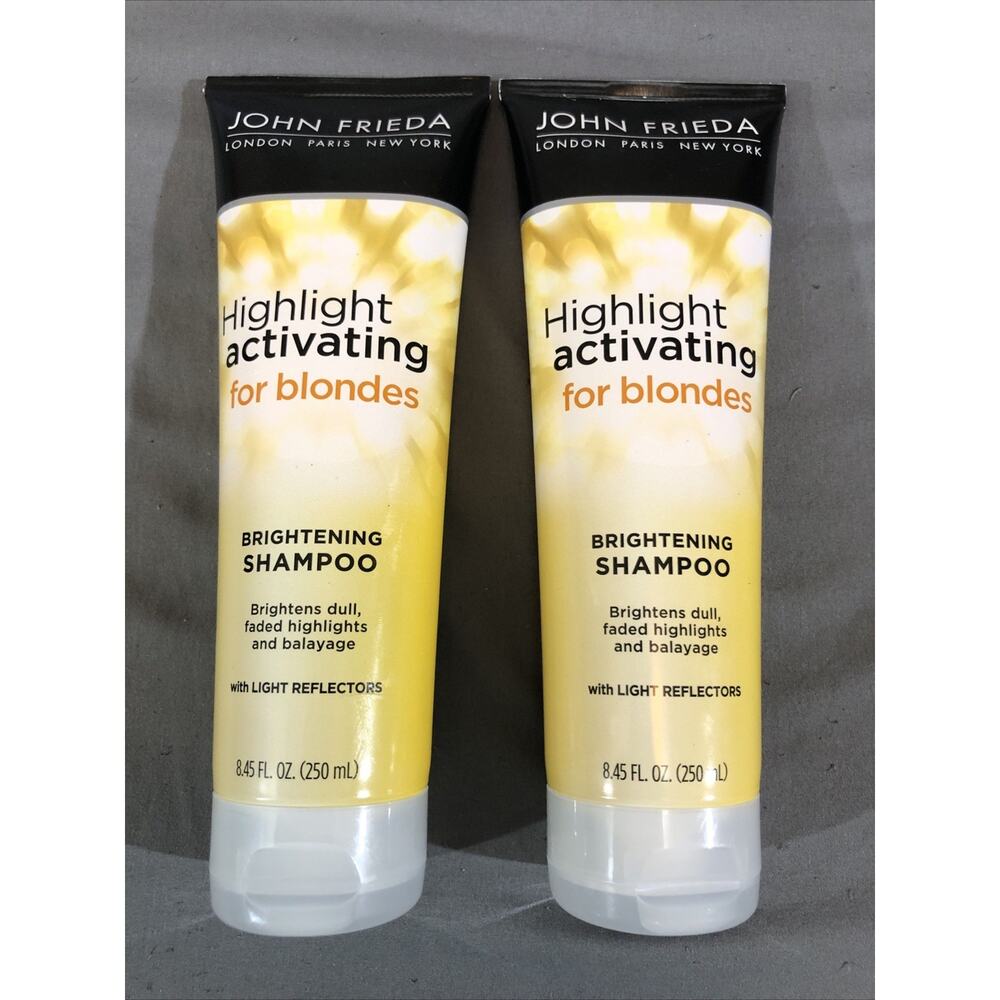 2x JOHN FRIEDA Highlight Activating for BLONDES BRIGHTENING Shampoo 8.45oz ea